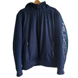 Tommy Hilfiger Insulated Bomber Jacket - Men's Size XXL - Blue Sherpa Lined